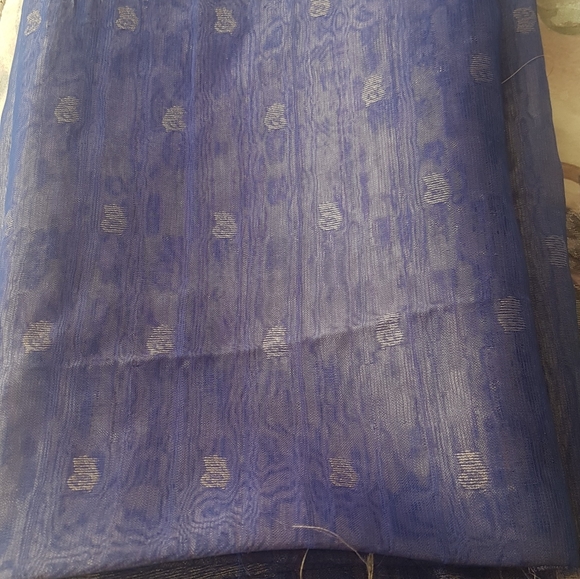 COPY - Blue and gold saree - Picture 3 of 3